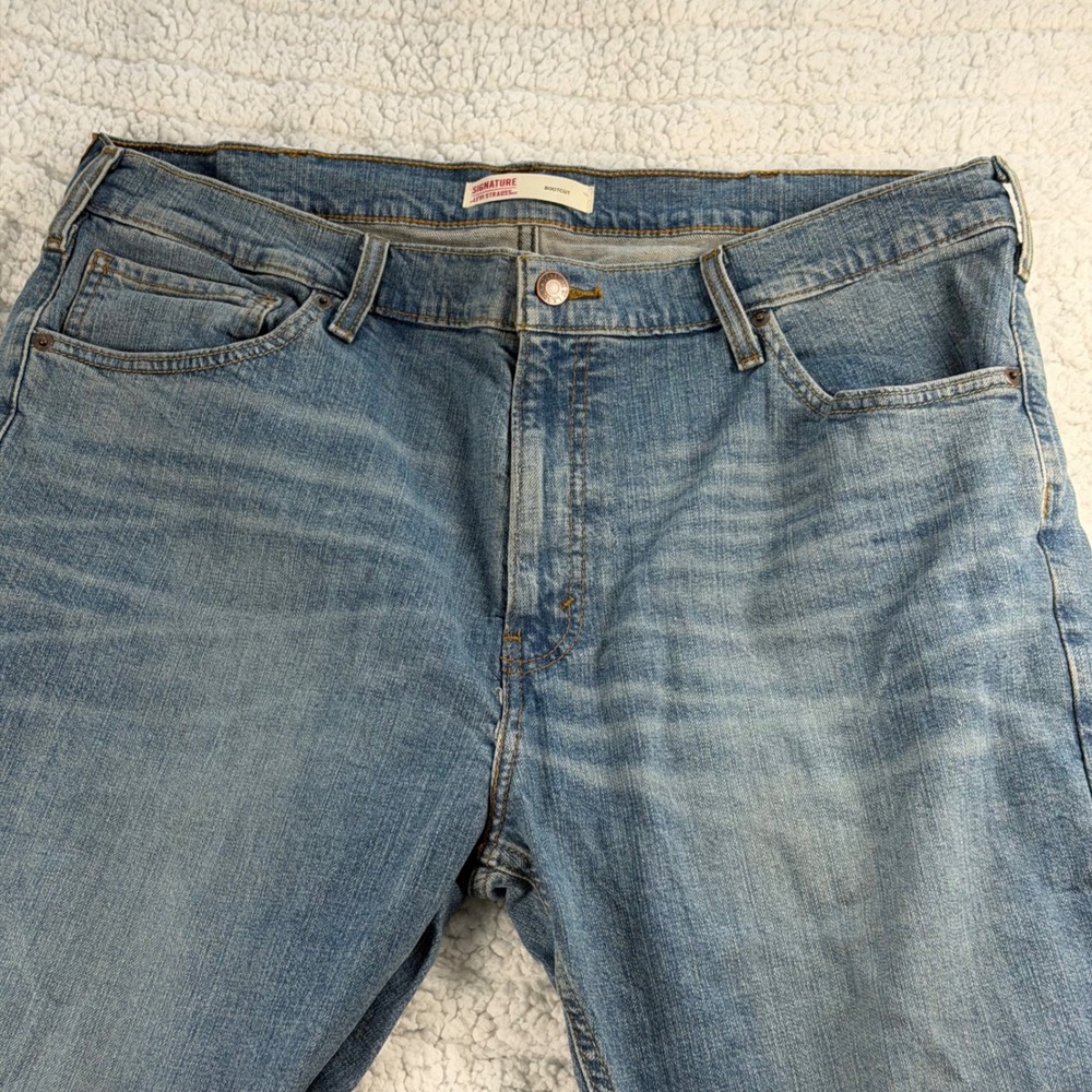 Levi Strauss Mens Bootcut Jeans Blue Denim 38x32 91505-0061 Blue Relaxed Work
